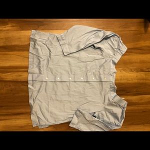 Loft Off the Shoulder Blue Top